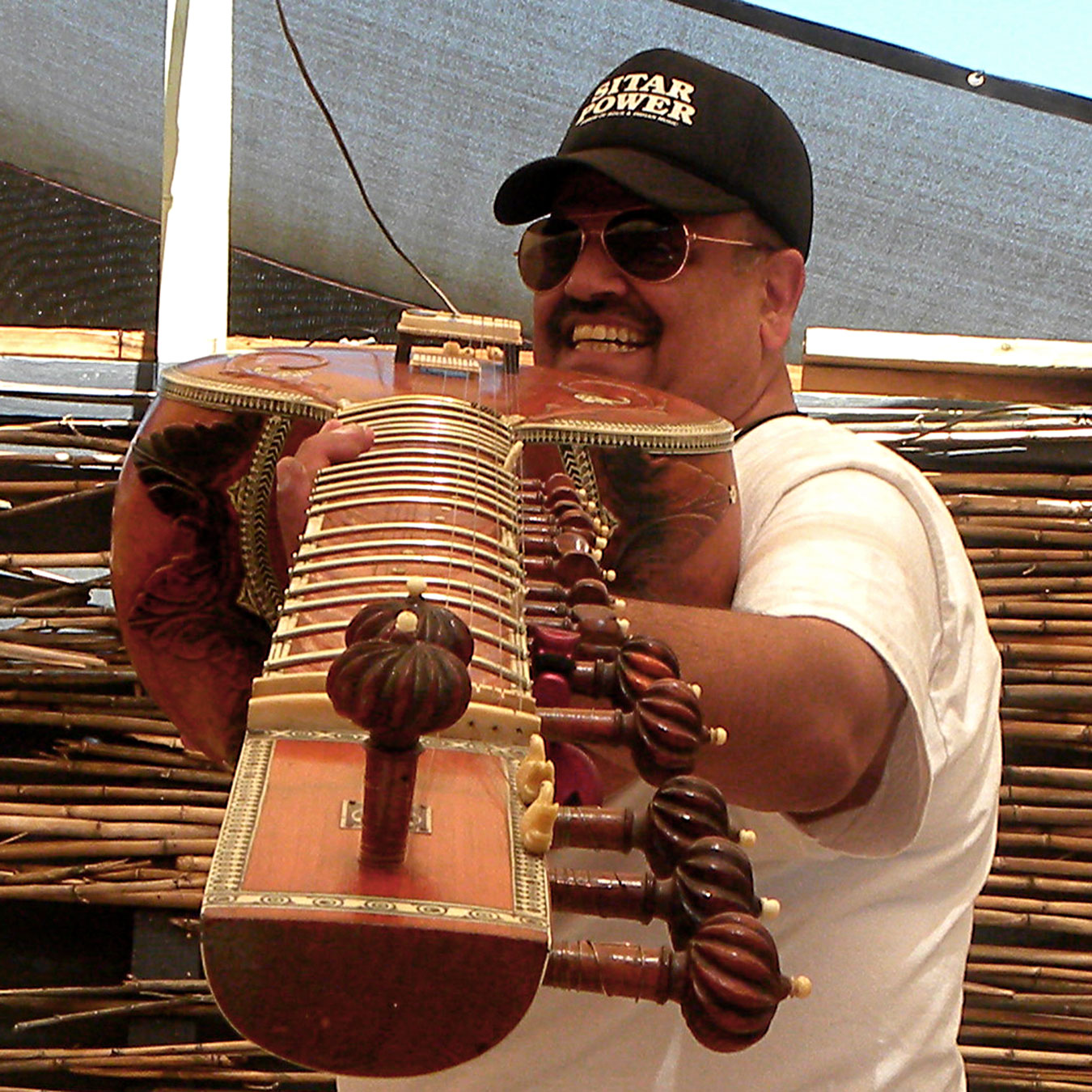 World Beat Raga Rock! Ashwin Batish live at the Joshua Tree Music Festival, Joshua Tree, California. All rights reserved. 2012 Ashwin Batish. Copyrighted image. Photographer Chris Bratt